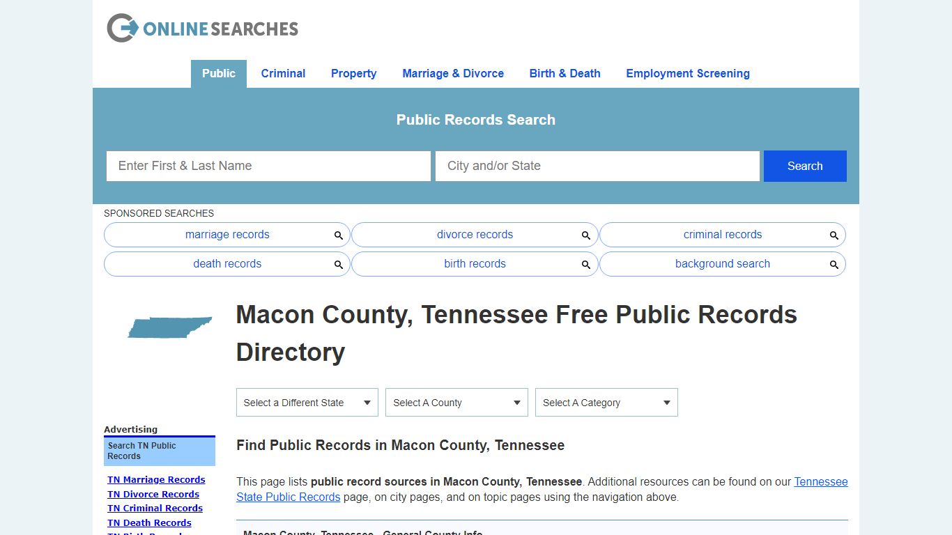 Macon County, Tennessee Public Records Directory
